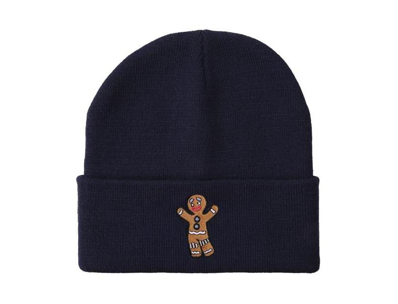 Men's Gingy Embroidery Acrylic Knit Standard Cuff Beanie