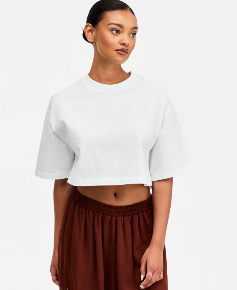 Women's Heavyweight Cropped Cotton T-Shirt