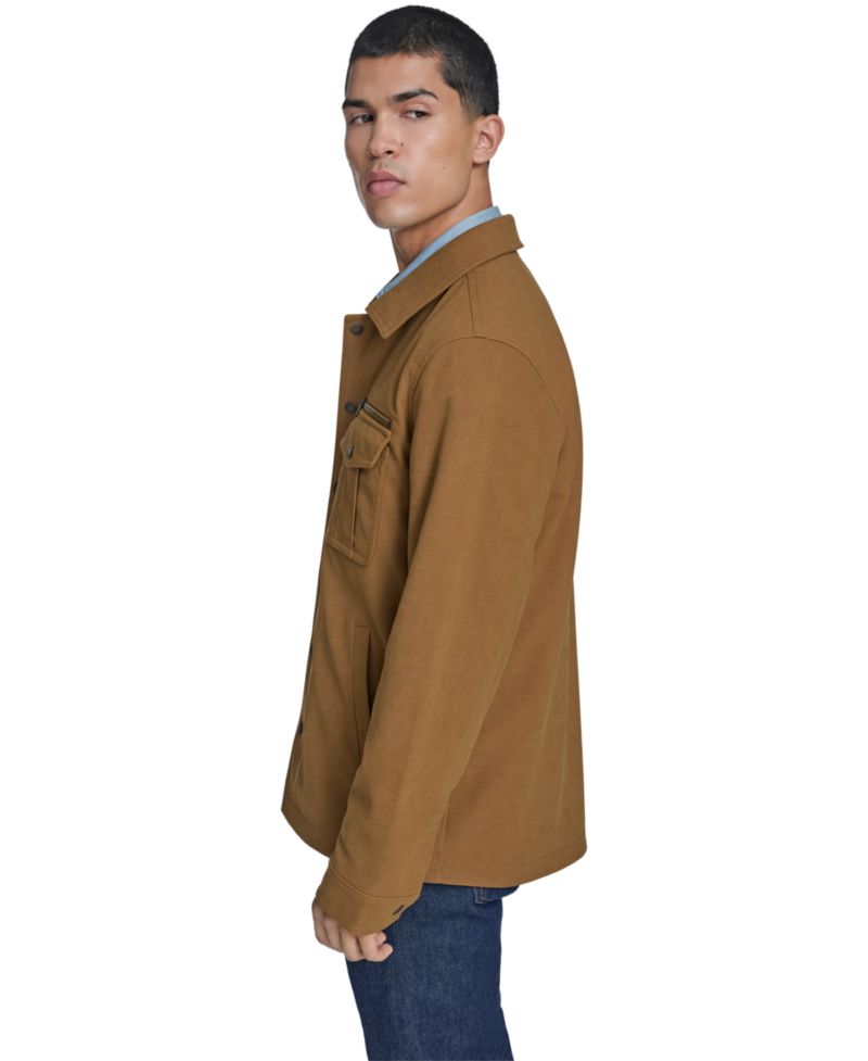 Men's Front Zipper Shirt Jacket