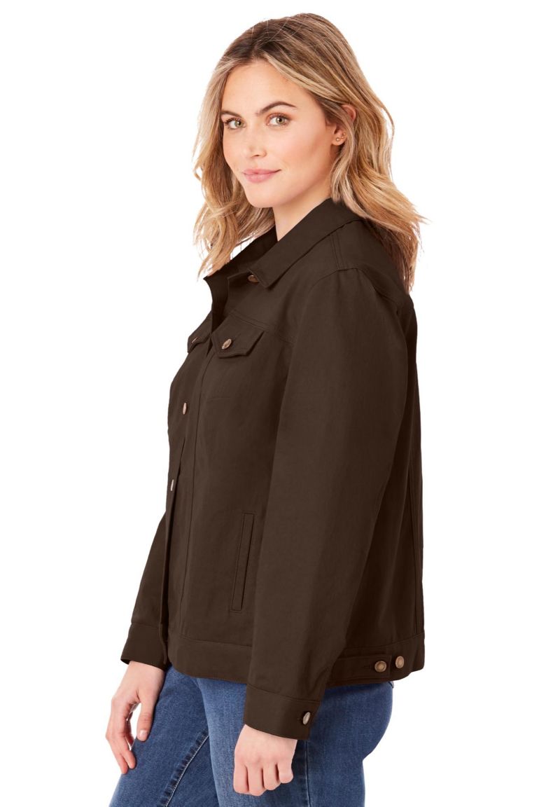 Women's Plus Size Stretch Denim Jean Jacket