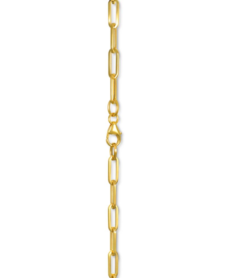 Paperclip Link Chain Necklaces in 14k Gold