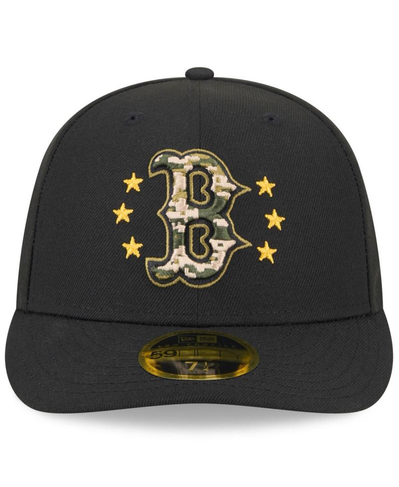 Men's Black Boston Red Sox 2024 Armed Forces Day Low Profile 59FIFTY Fitted Hat