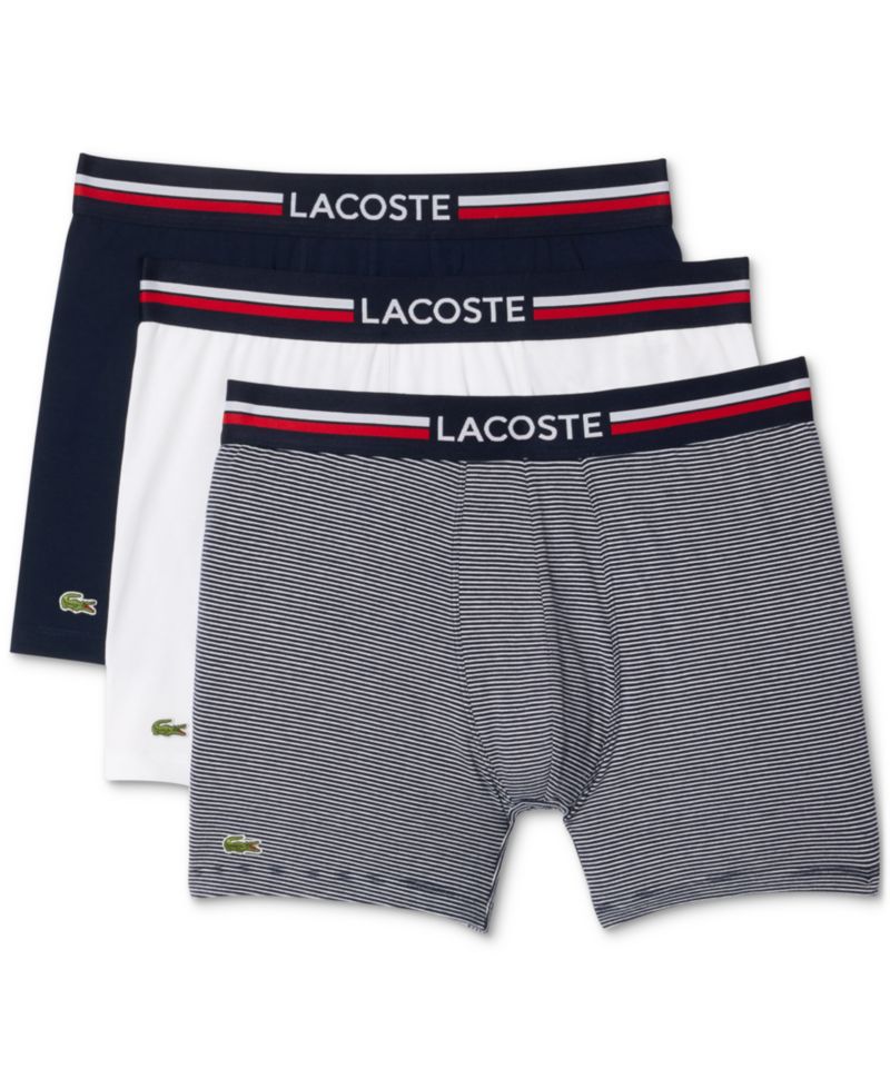 Men's Regular-Fit Stretch French Flag Boxer Briefs, 3 - Pack