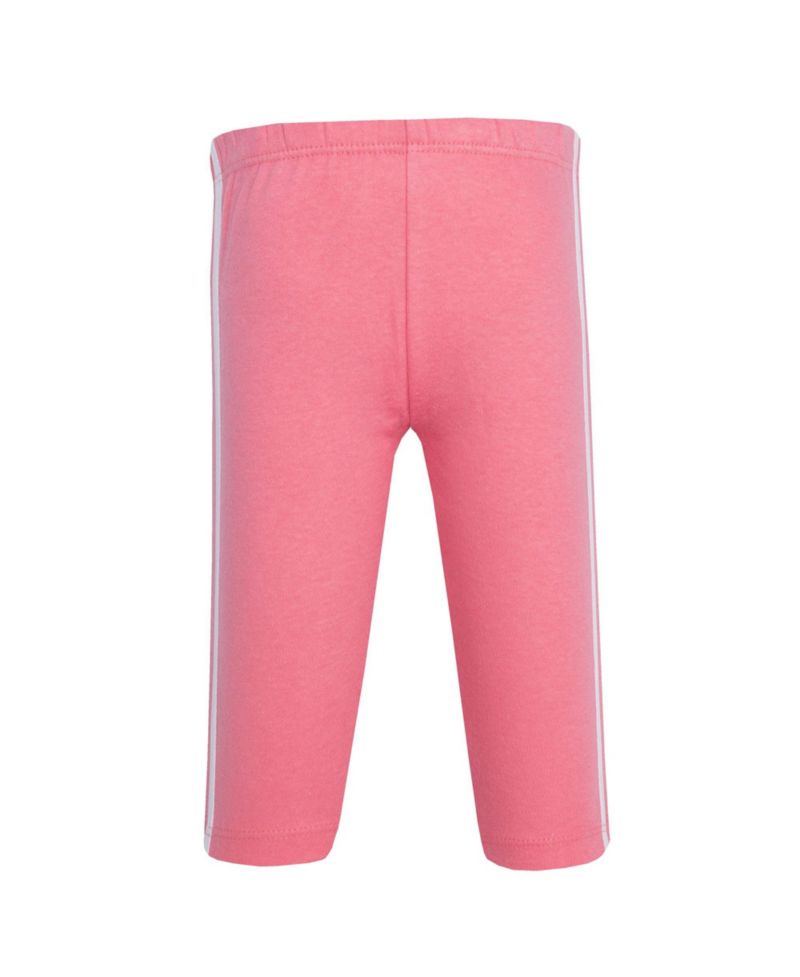 Toddler Girls Hudson Cotton 4 Pieces Pants and Leggings, Conch Shell Begonia.