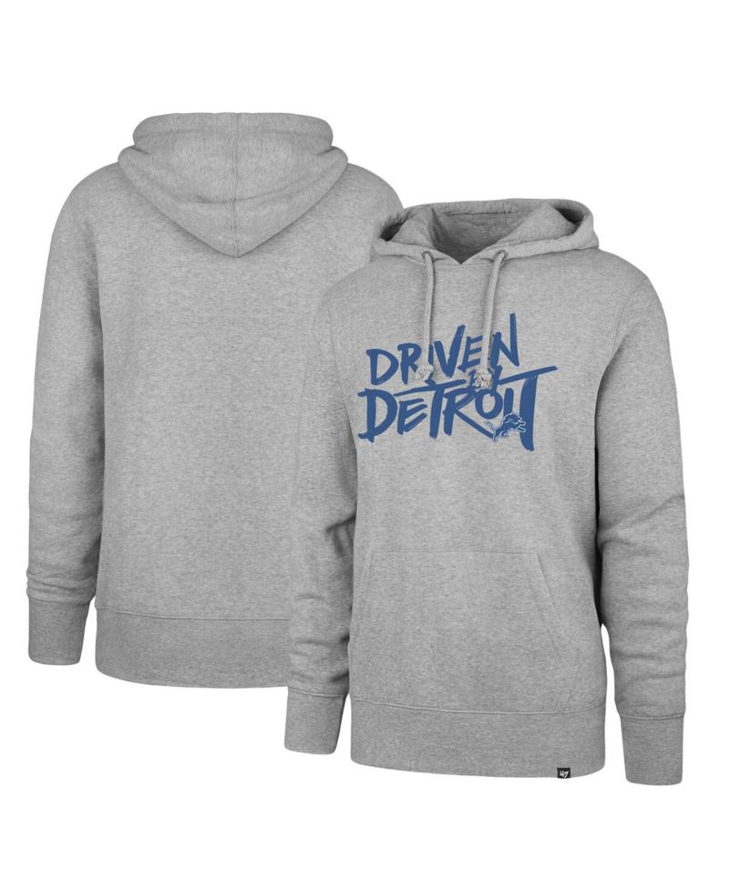 Men's Gray Detroit Lions Driven by Detroit Pullover Hoodie