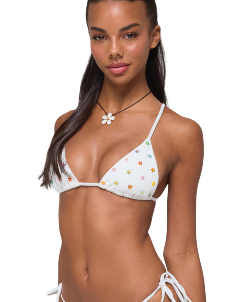 Women's Luz Beaded Triangle Bikini Top