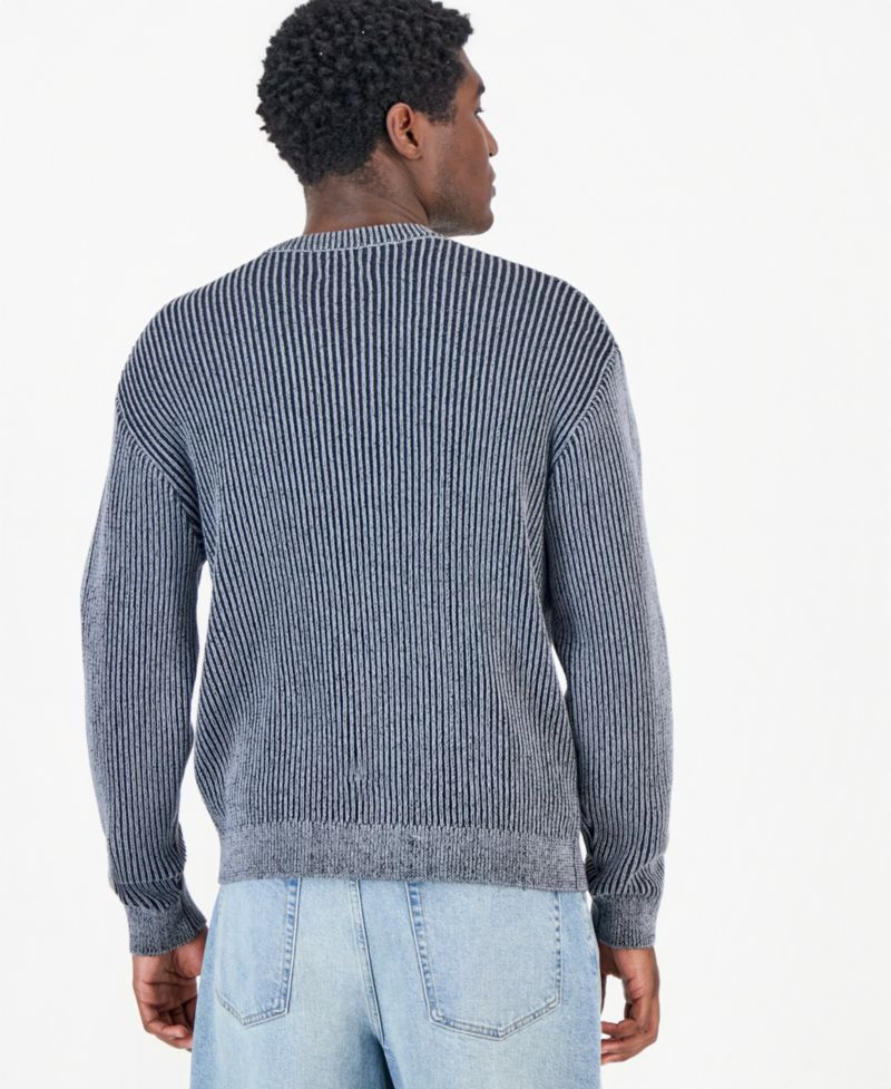 Men's Ribbed-Knit Crewneck Sweater