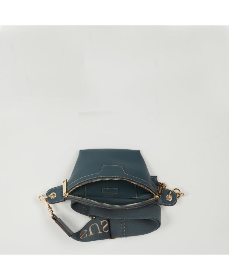 Chest Sling Bag Shoulder Sling Bag Small Blue Leather Crossbody Sling Bag