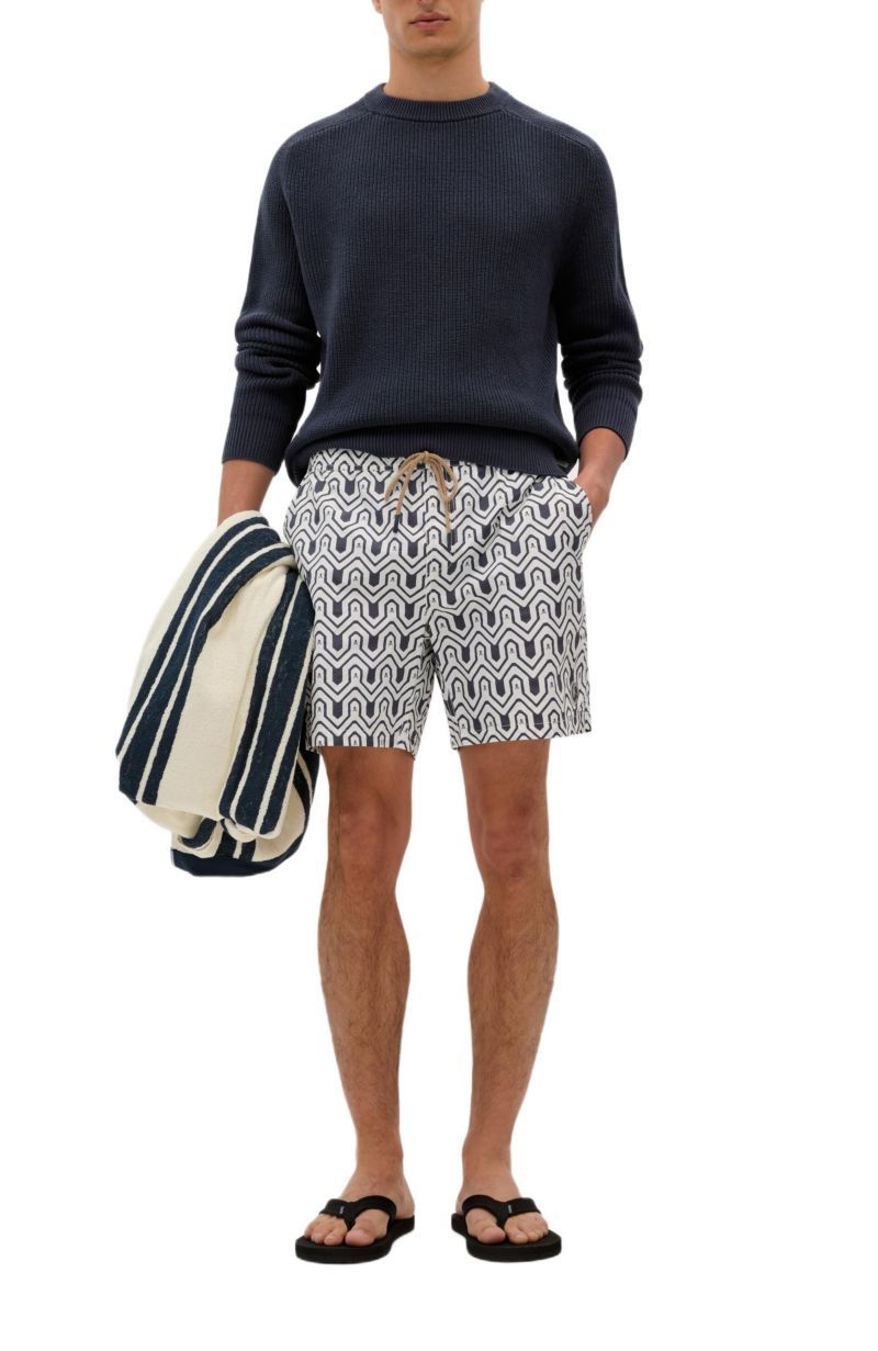 Men's Indigo Skull Swimsuit