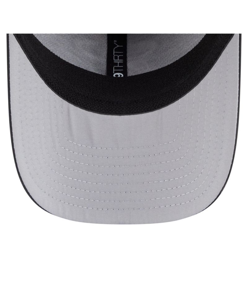 Men's Black Miami Heat Featherweight Poly Rope Flex 39Thirty Hat