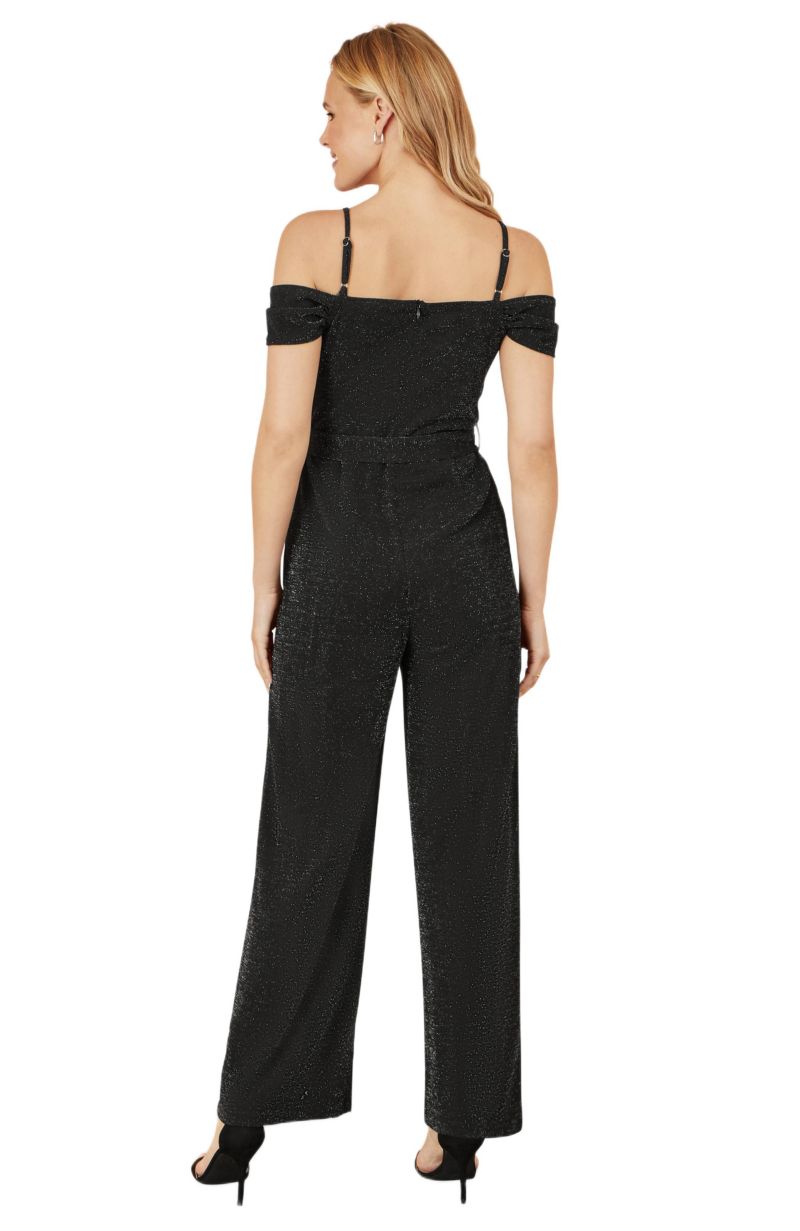 Women's Sparkle Stretch Bardot Jumpsuit