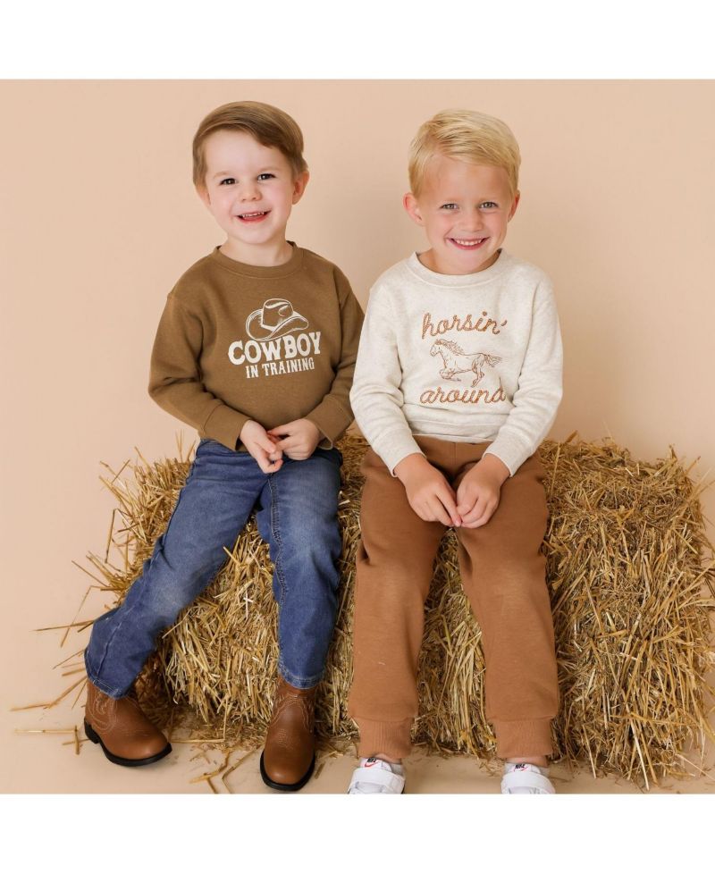 Little Boys (5-8) Horsin' Around Western Sweatshirt