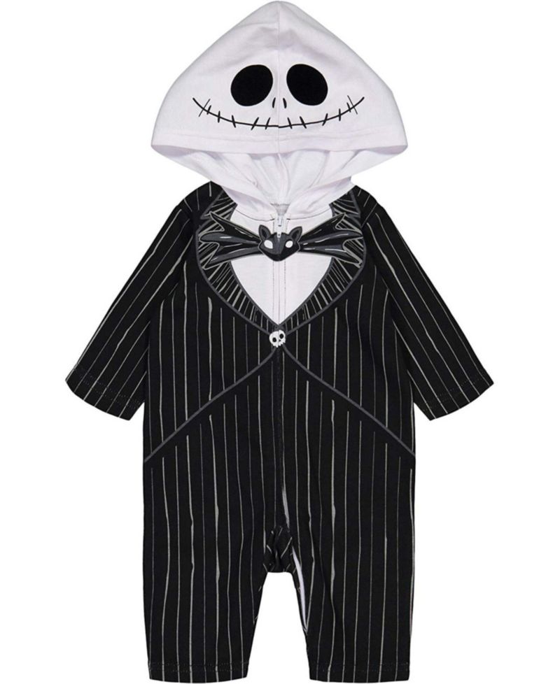 Baby Boys (0-24 Months) Jack Skellington Zip-Up Coverall