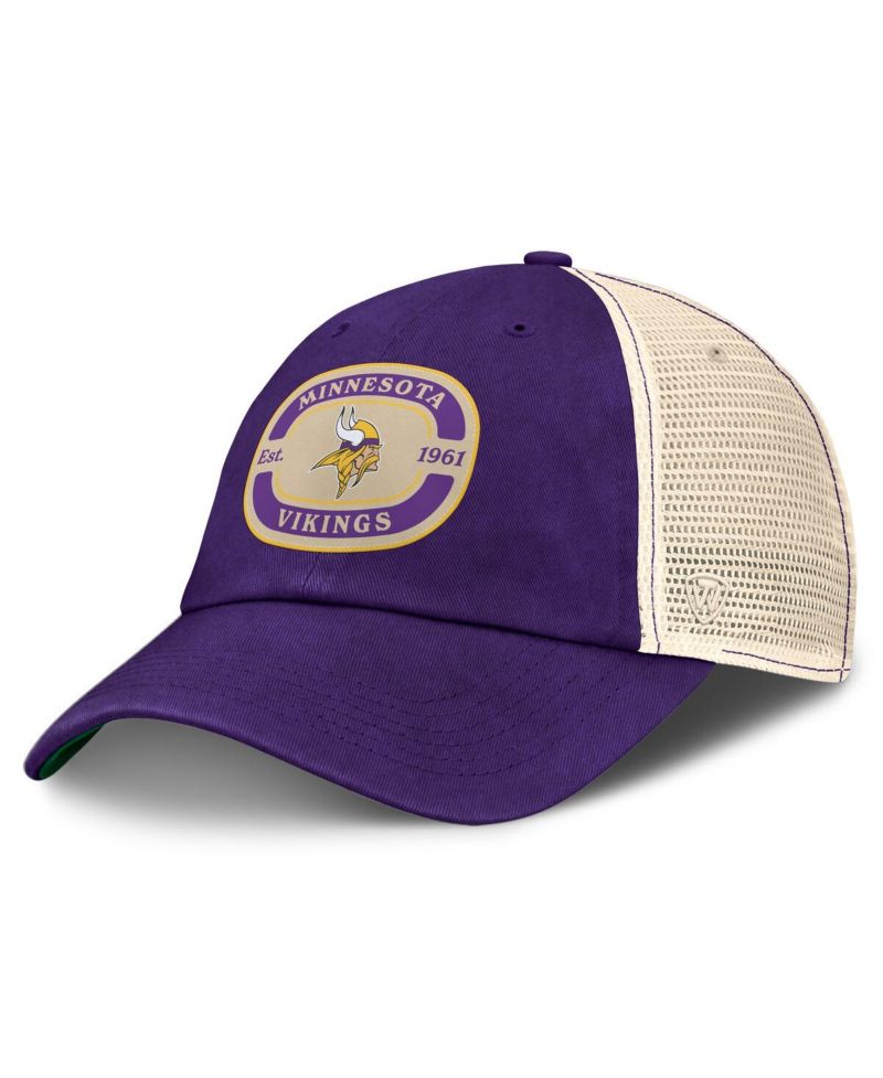 Men's Purple Minnesota Vikings Team Patch Adjustable Hat