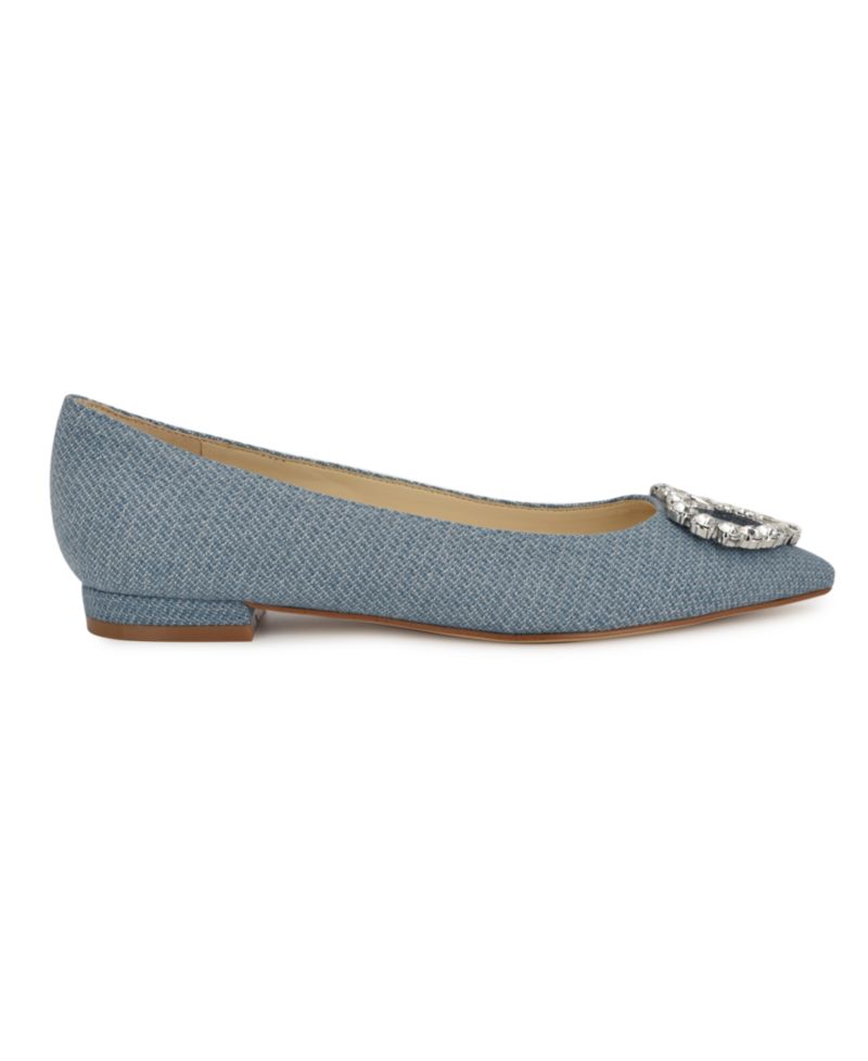 Women's Hearts Rhinestone Pointy Toe Flats