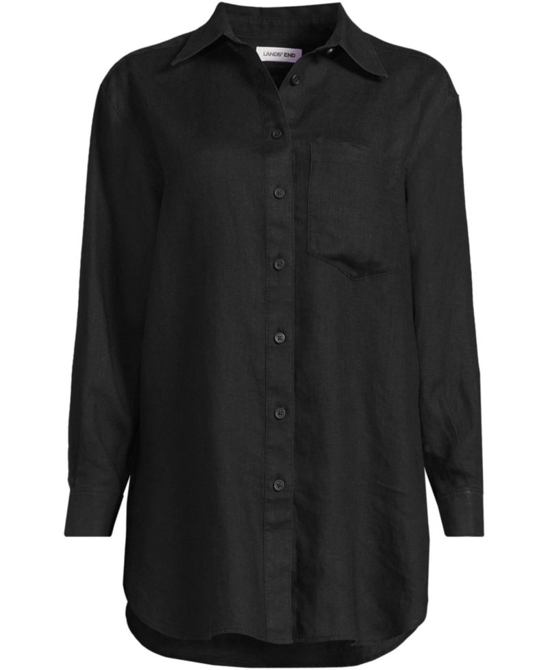 Women's Linen Oversized Button Front Shirt