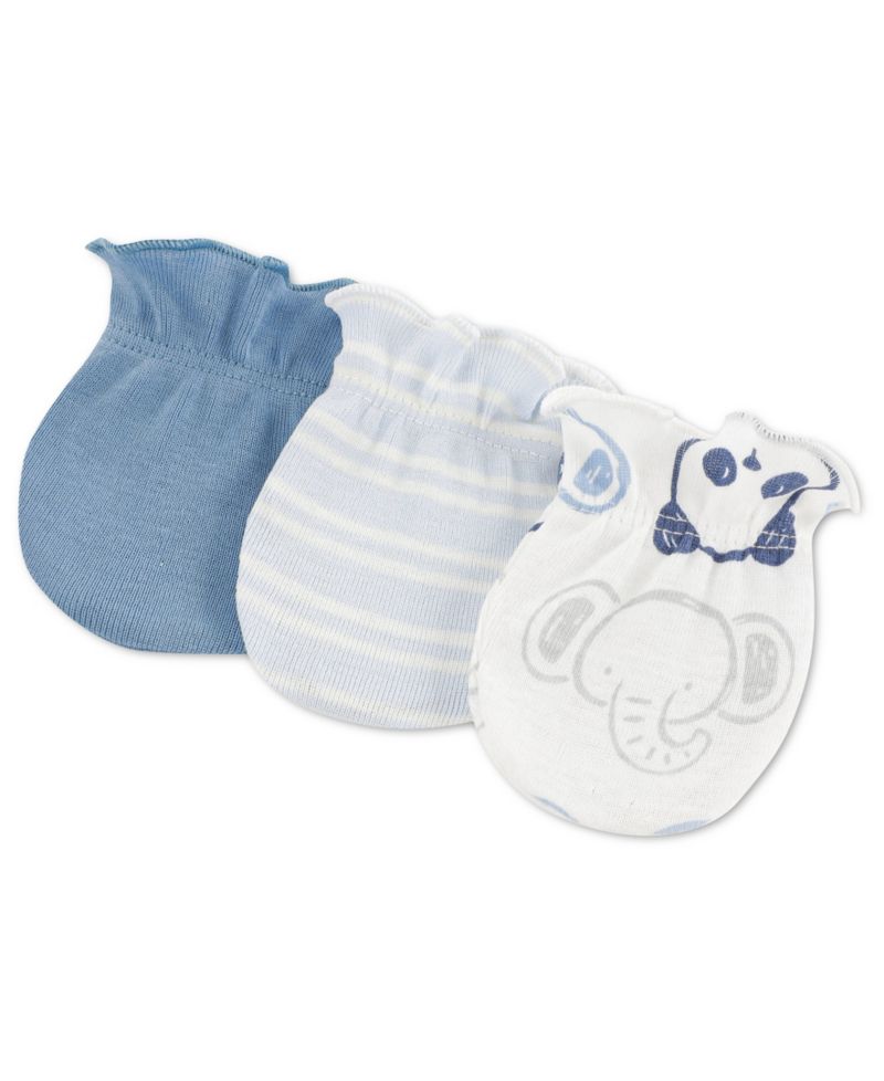 Baby Boys' Babywear Mittens, 3-Pack