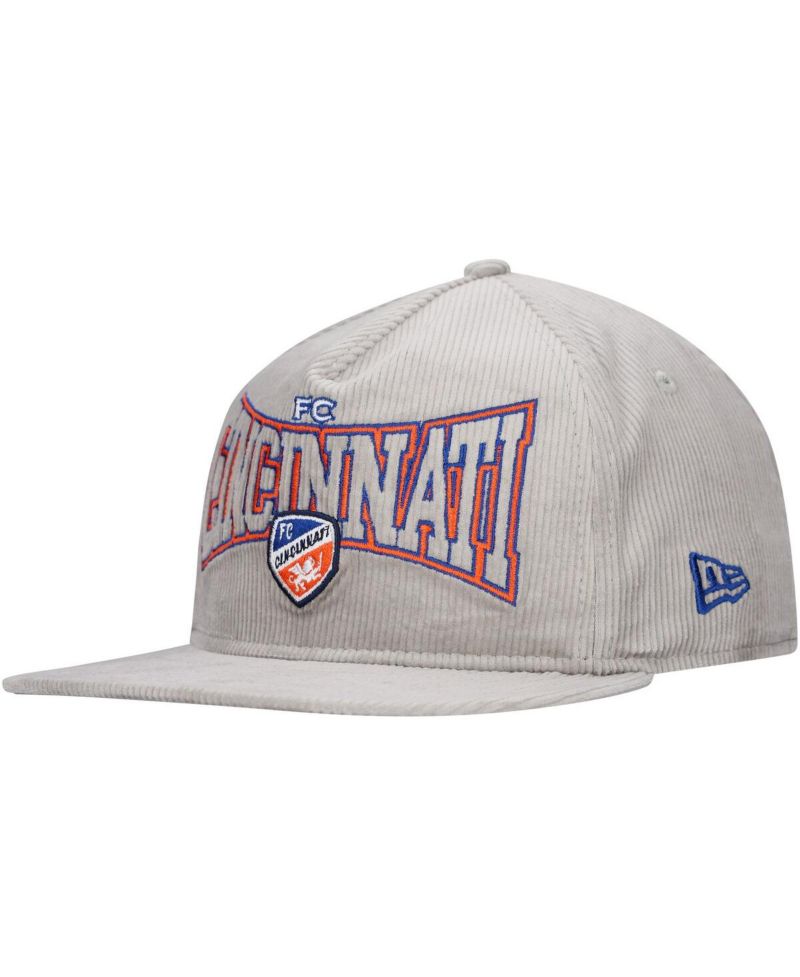 Men's Gray FC Cincinnati Corduroy Golfer Adjustable Hat