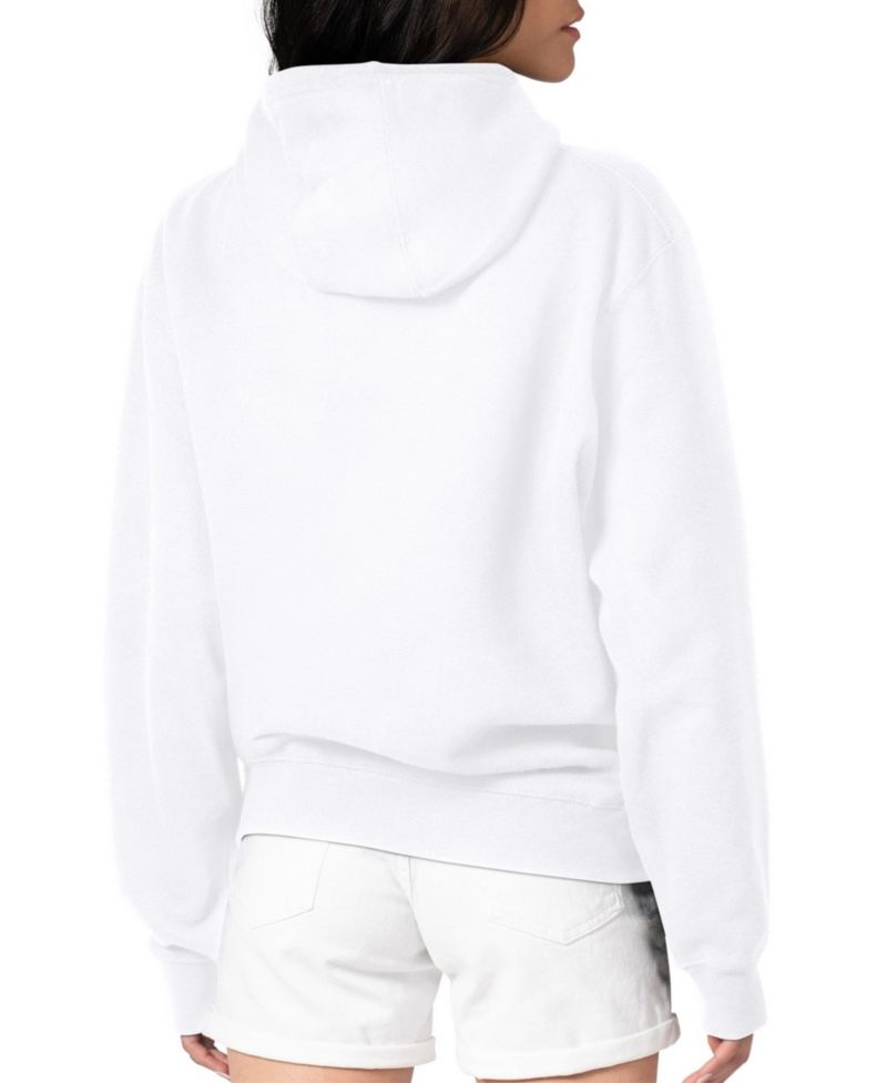 Women's White Boston Celtics Flowers Team Logo Graphic Fleece Pullover Hoodie