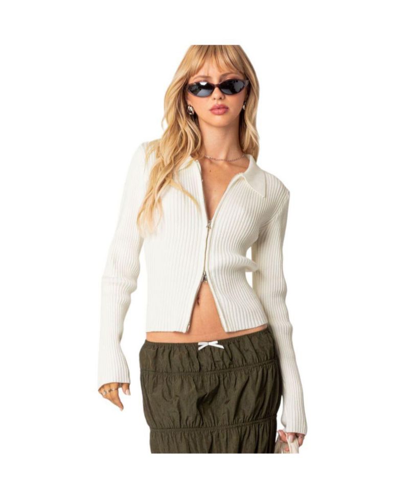 Women's Cora knitted zip up cardigan