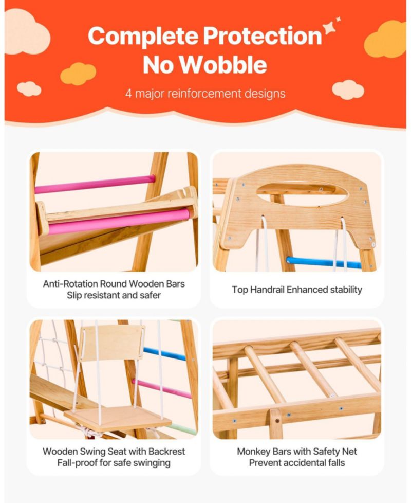 7-in-1 Wooden Indoor Playground