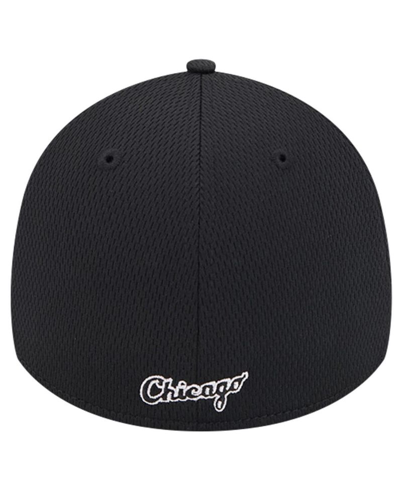 Men's Black Chicago White Sox Active Dash Mark 39THIRTY Flex Hat
