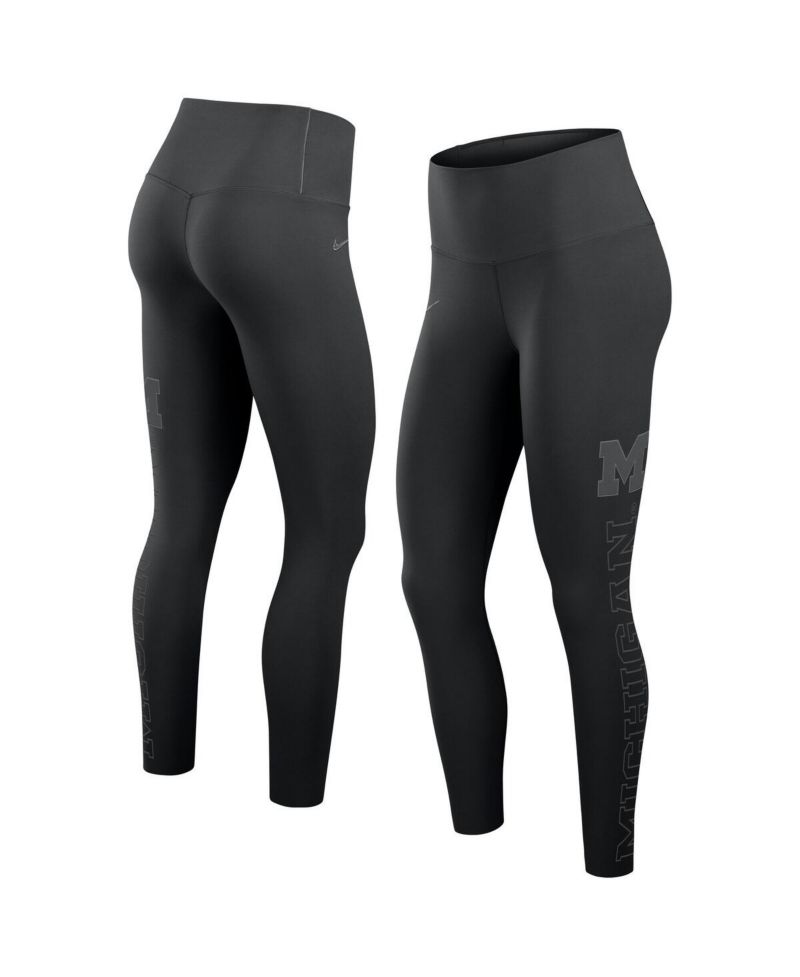 Women's Black Michigan Wolverines Zenvy Performance Leggings