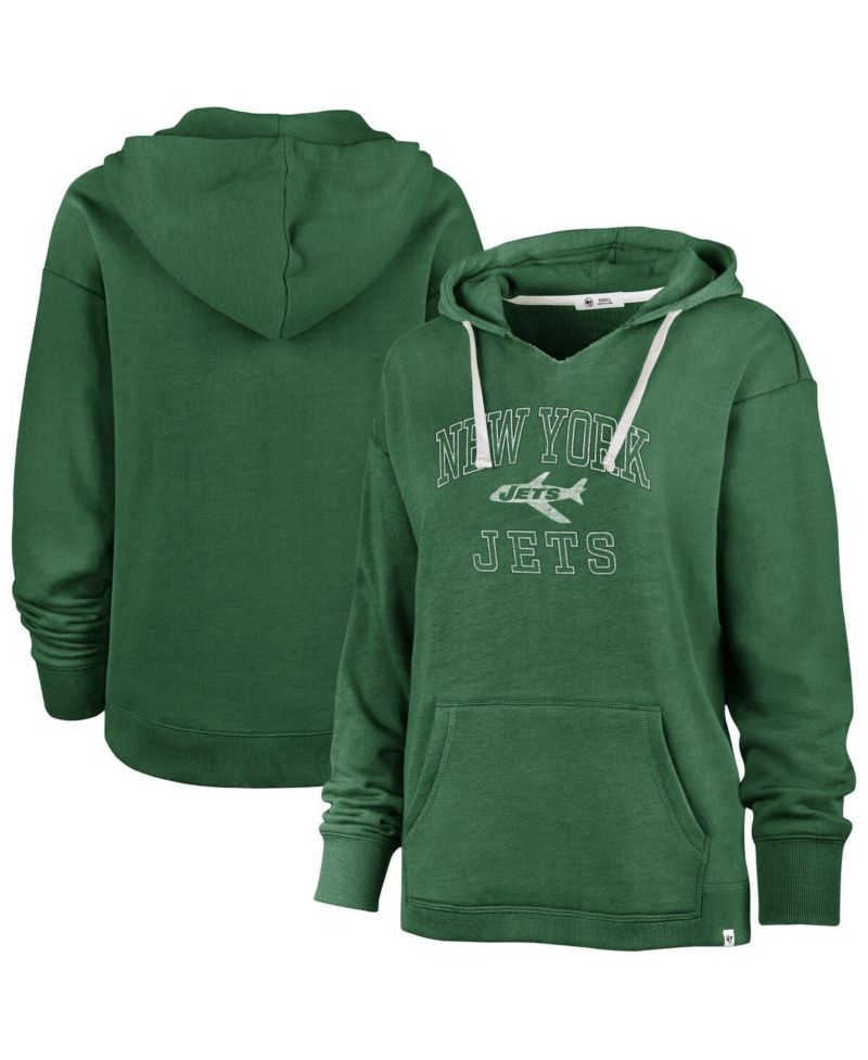Women's Kelly Green New York Jets Plus Size Clarity Kennedy Pullover Hoodie