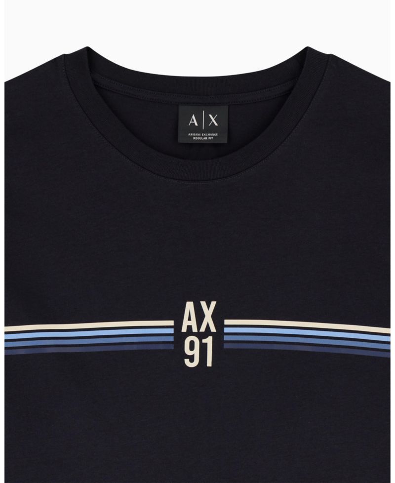 Men's 91 4 Stripes Stripe Cotton T-Shirt