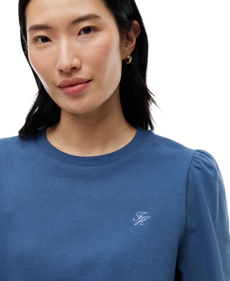 Women's Puff-Sleeve Script Sweatshirt
