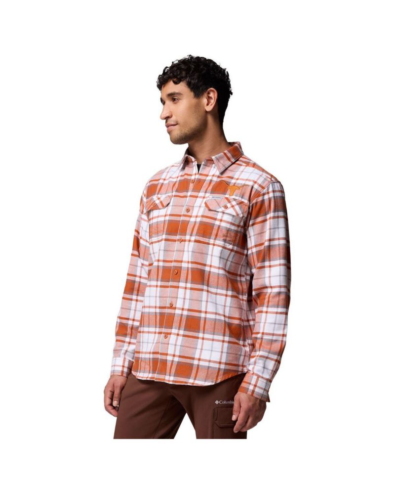 Men's Texas Orange Texas Longhorns Omni-Wick Flannel Long Sleeve Button-Up Shirt