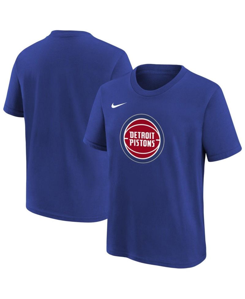 Big Boys and Girls Blue Detroit Pistons Team Essential Logo T-Shirt