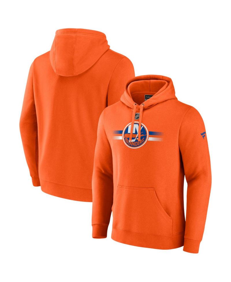 Men's Orange New York Islanders Authentic Pro Secondary Pullover Hoodie