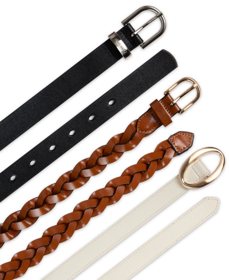 3-Piece Skinny and Braided Style Belt