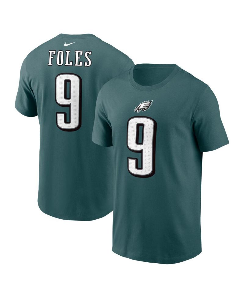 Men's Nick Foles Midnight Green Philadelphia Eagles Retired Player Name & Number T-Shirt