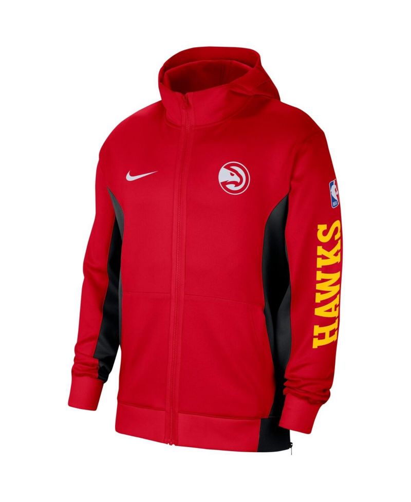 Men's Red Atlanta Hawks 2023/24 Authentic Showtime Full-Zip Hoodie