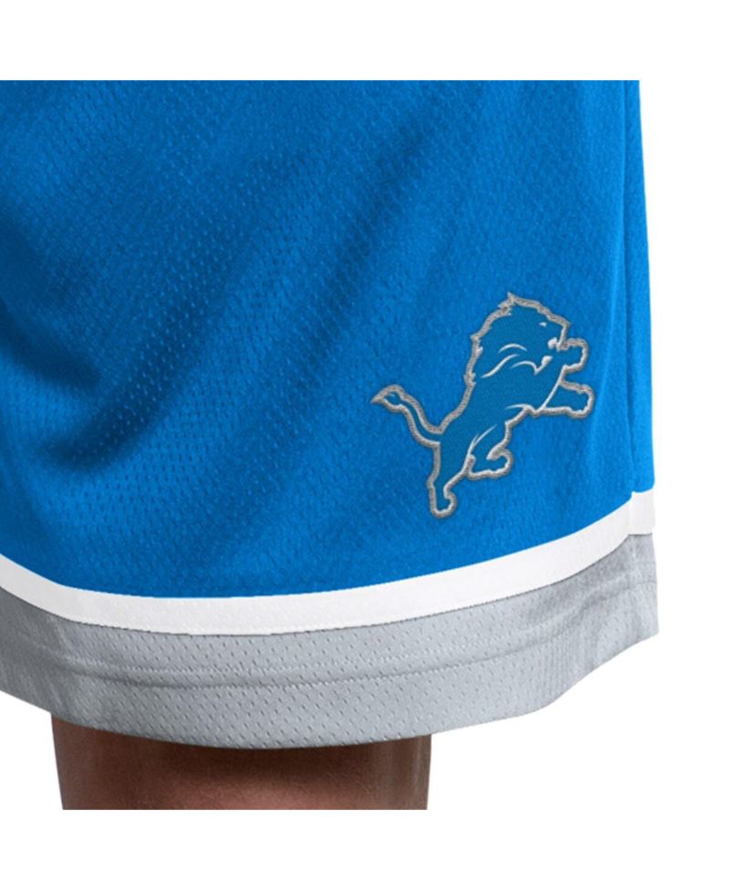 Men's Blue Detroit Lions Power Play Mesh Shorts