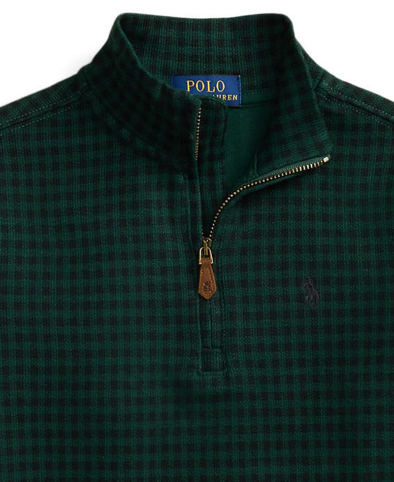 Boys' 2T-7 Plaid Estate-Rib Quarter-Zip Pullover