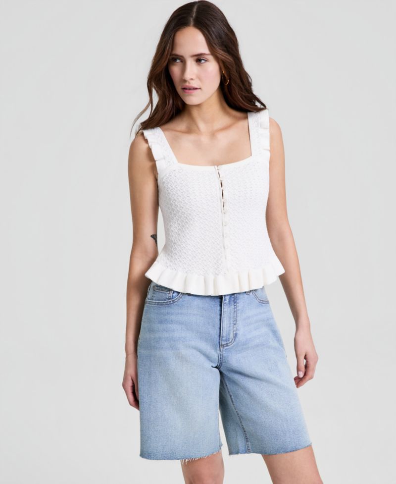Petite Square Neck Corset Top
