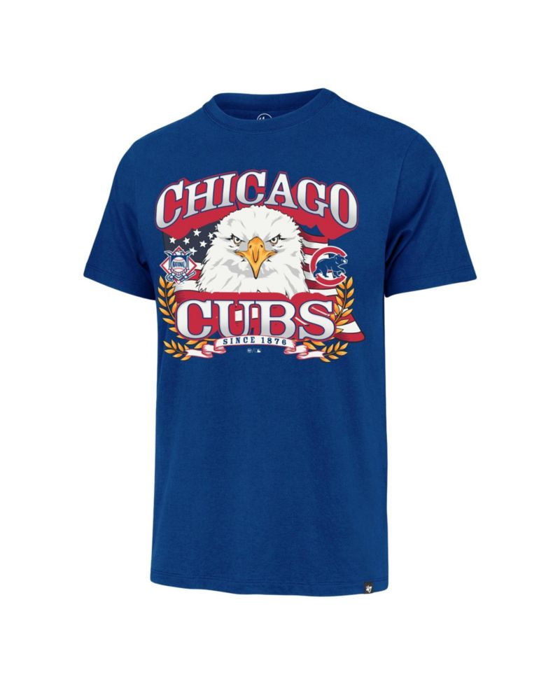 Men's Royal Chicago Cubs Americana Eagle T-Shirt