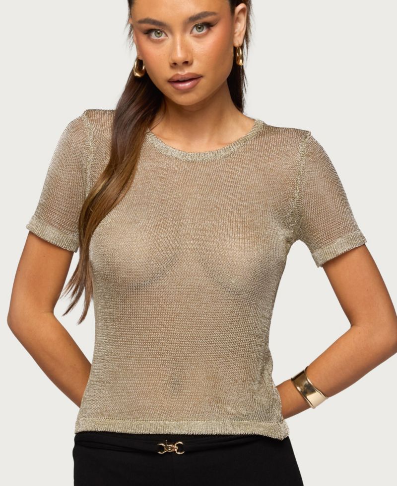 Women's Luchia Shiny Knit Top