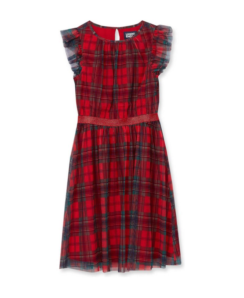 Girls' 4-16 Plaid A-Line Holiday Dress