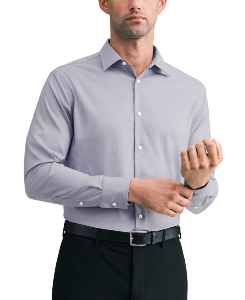 Men's Cotton Stretch Regular-Fit Dress Shirt
