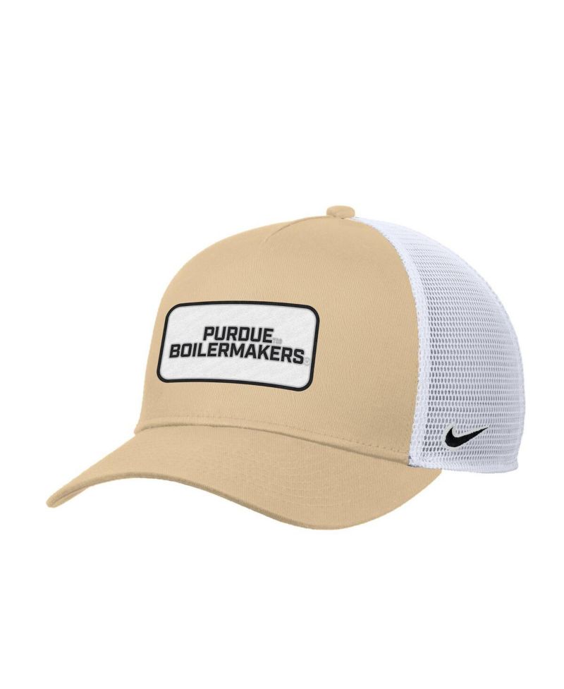 Men's Gold Purdue Boilermakers 2025 On-Field Rise Trucker Performance Adjustable Hat
