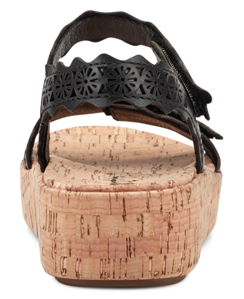 Women's Slatal Leather Platform Footbed Sandals