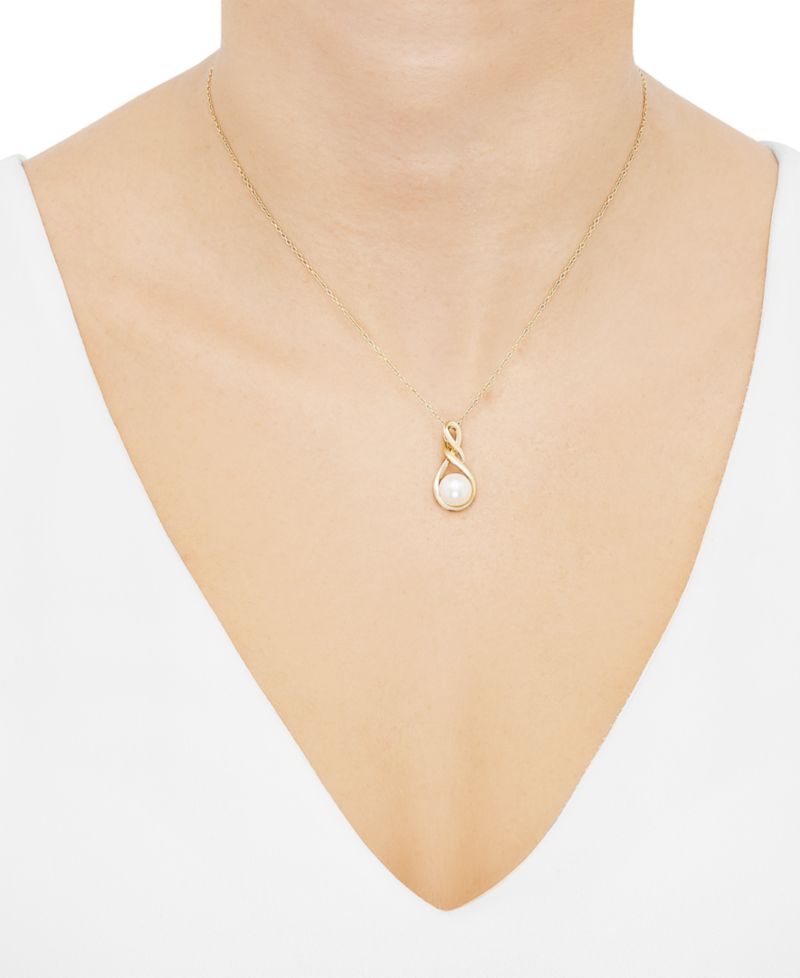 Giani Bernini Cultured Freshwater Pearl (8-1/2mm) 18" Pendant Necklace