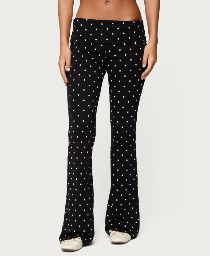 Women's Daliya Polka Dot Fold Over Pants
