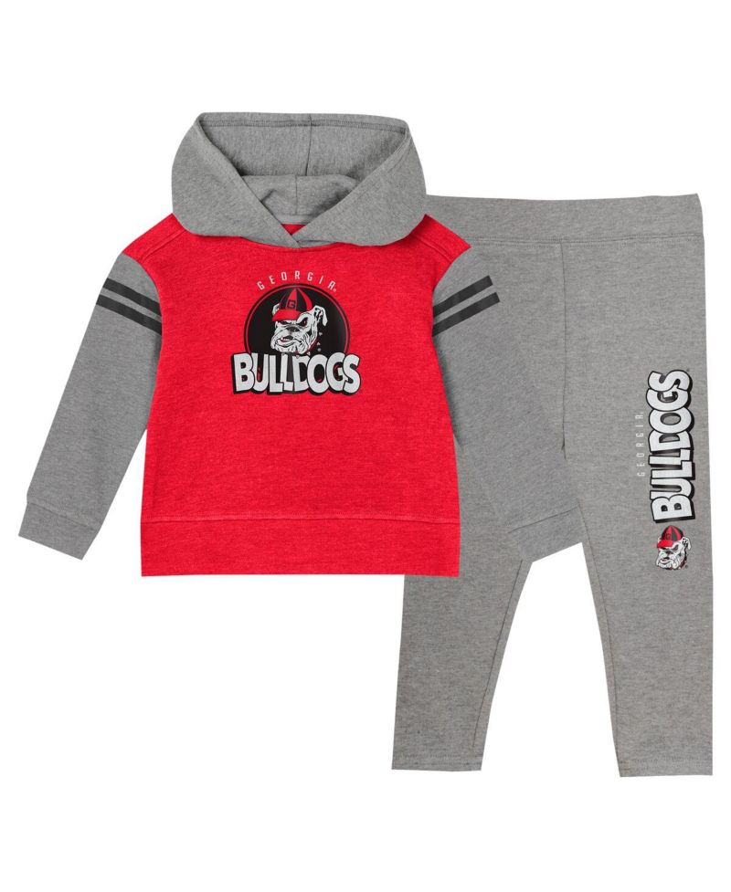 Baby Boys and Girls Red Georgia Bulldogs Clubhouse Pullover Hoodie and Legging Set