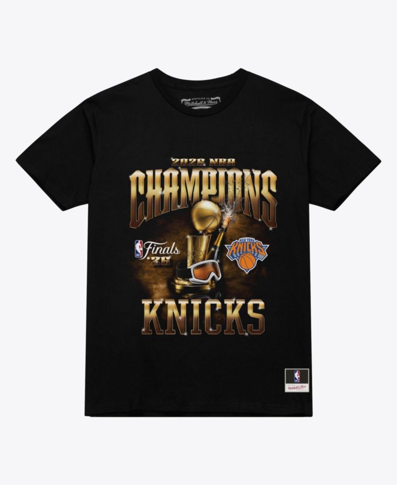 Women's Black New York Knicks 2026 NBA Finals Champions Boxy T-Shirt