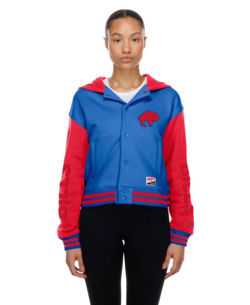 Women's Buffalo Bills Throwback Hooded Full-Snap Cotton-Blend Jacket